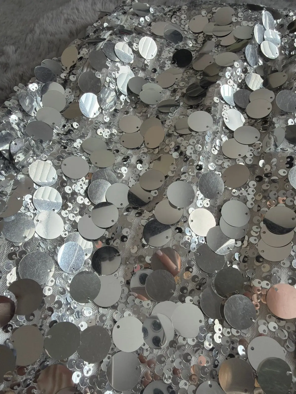 Shein Silver Sequin Mini Skirt