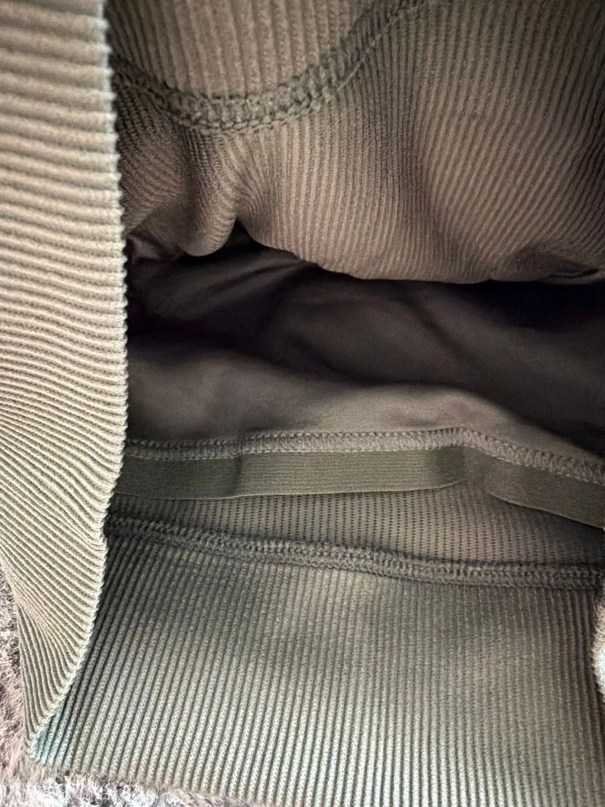 Cotton On Olive Green Ribbed Sports Bra
