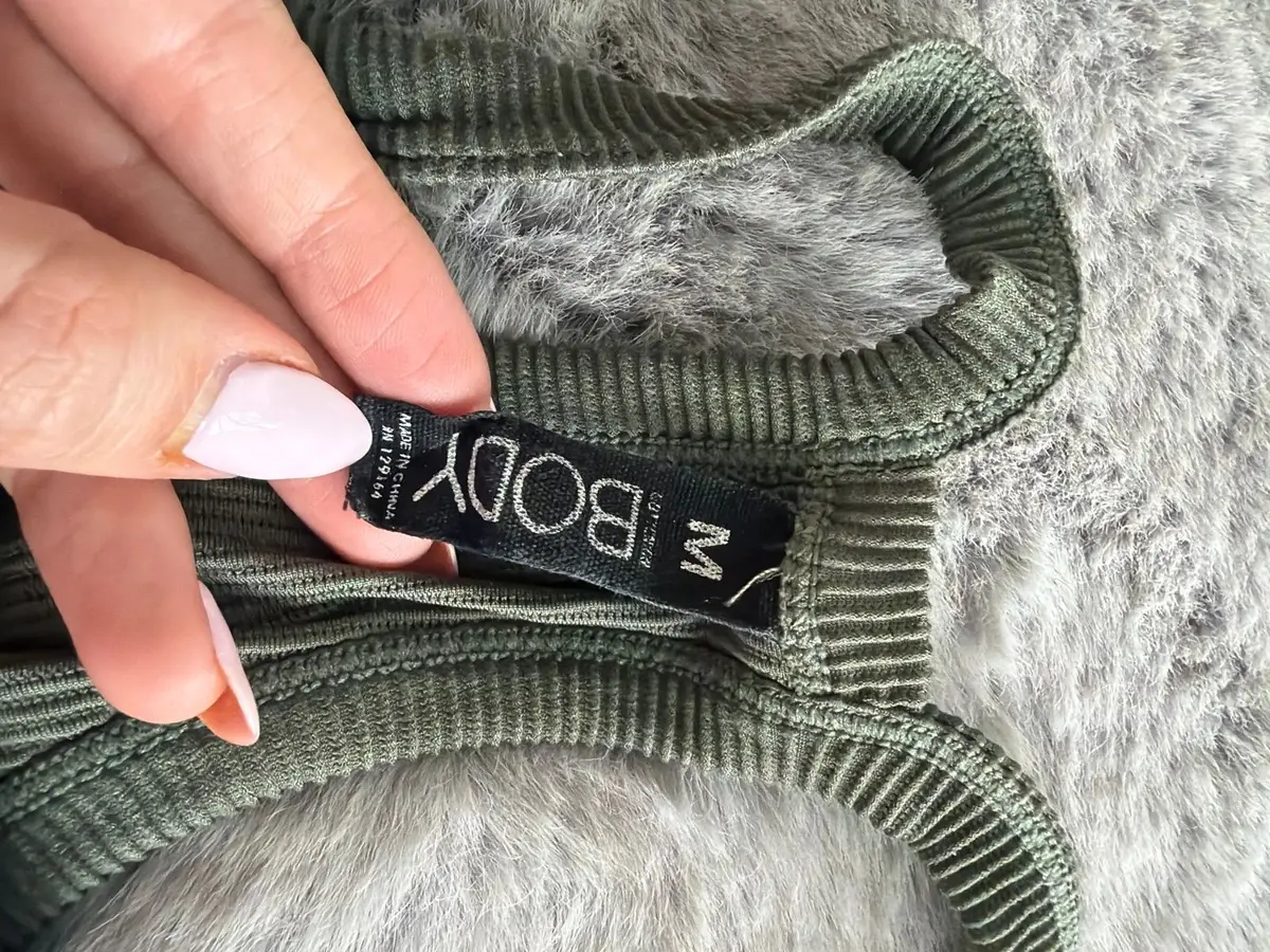 Cotton On Olive Green Ribbed Sports Bra