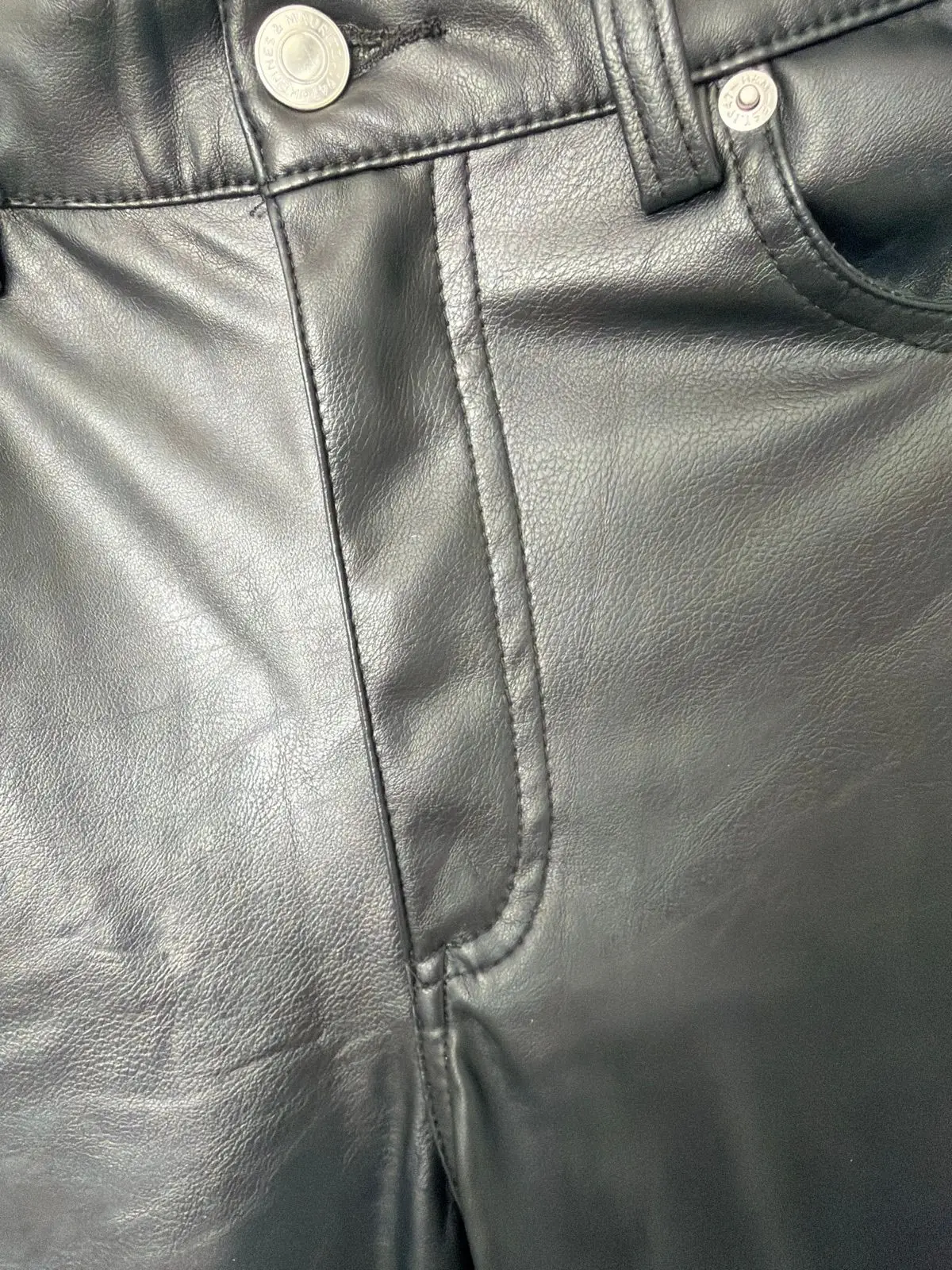 H&M Black Faux Leather Pants