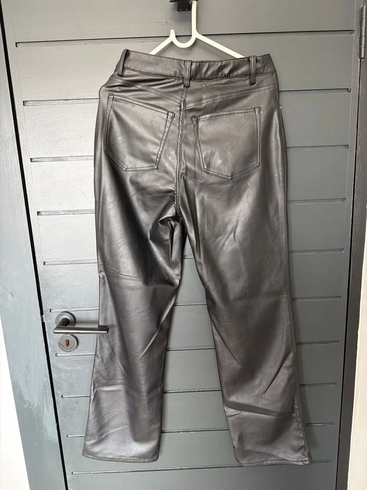 H&M Black Faux Leather Pants