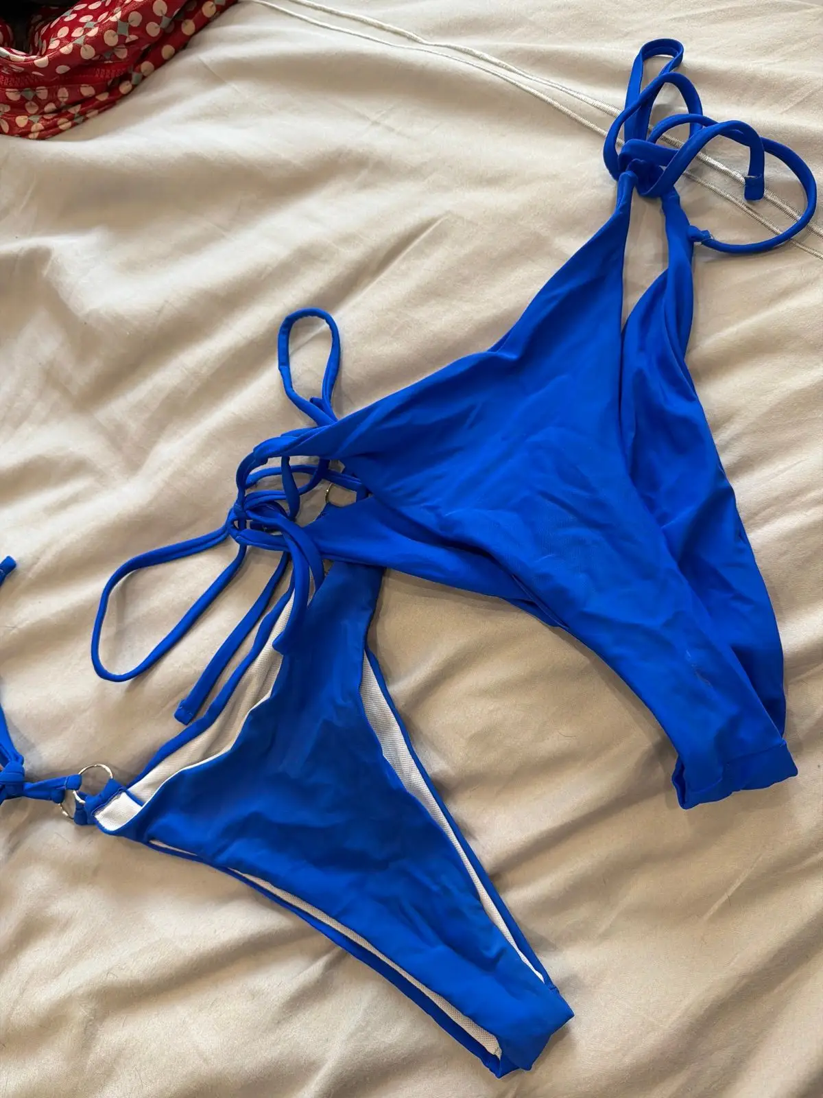 Shein Royal Blue Halter Bikini Set