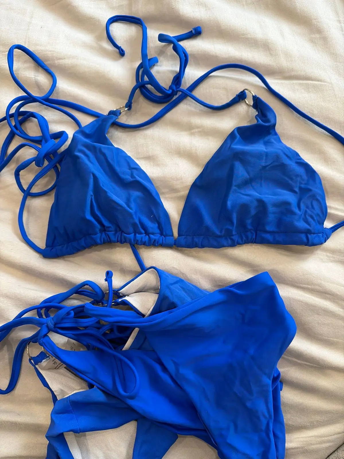 Shein Royal Blue Halter Bikini Set