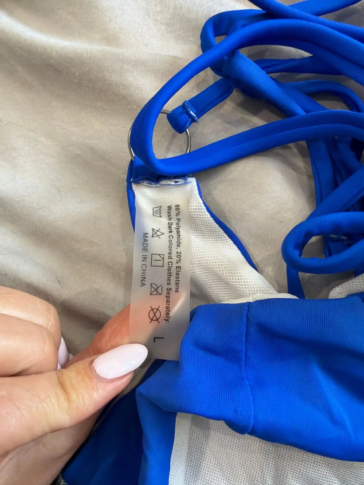 Shein Royal Blue Halter Bikini Set