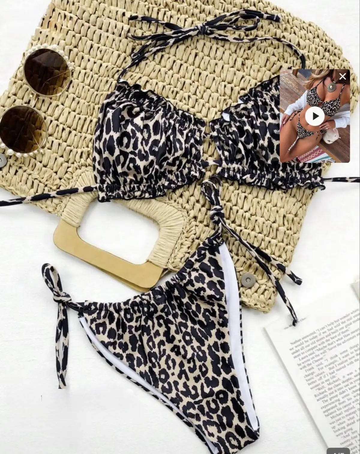 Shein Leopard Print Bikini Set