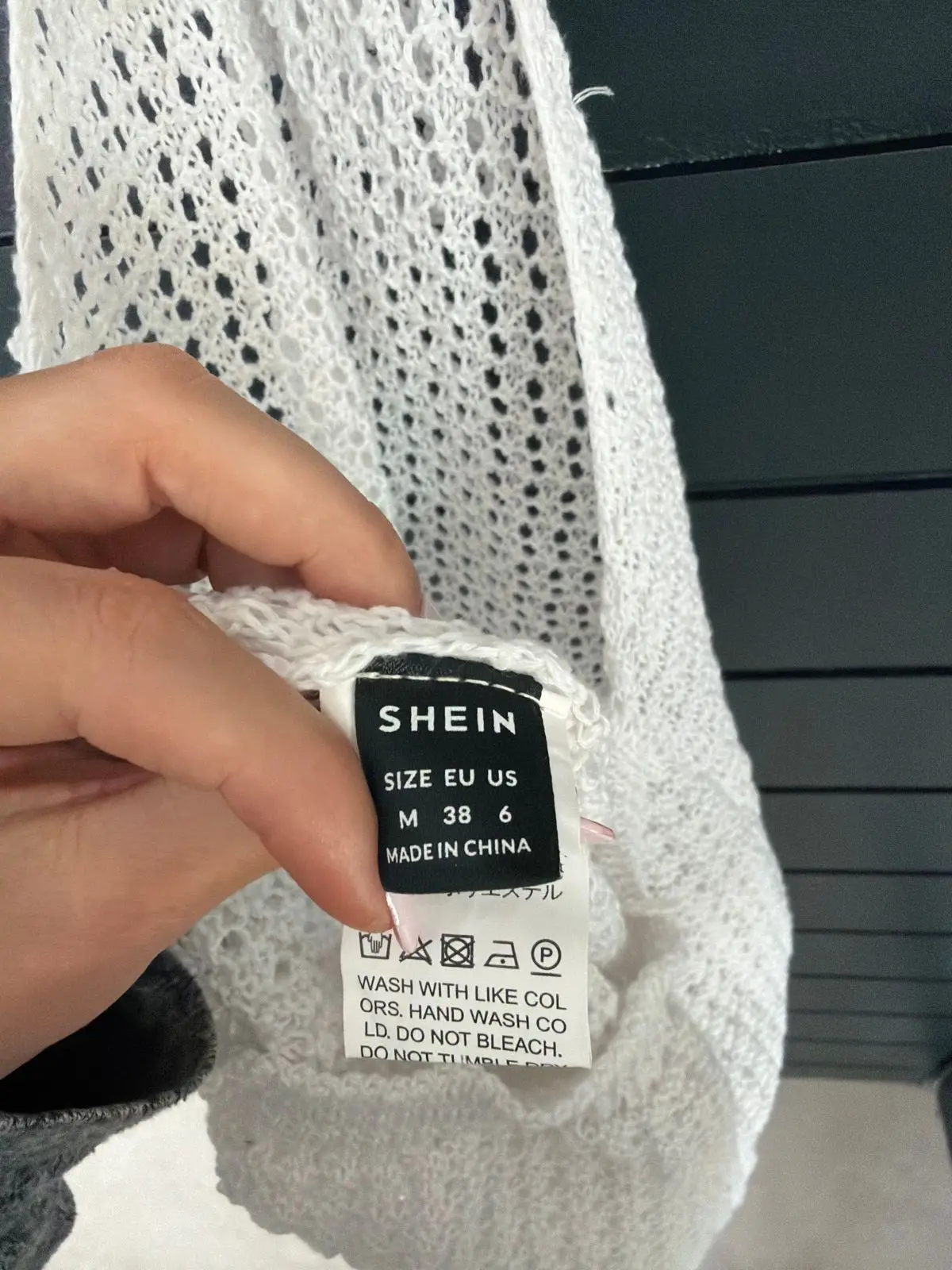 Shein White Crochet Halter Beach Cover-Up Dress
