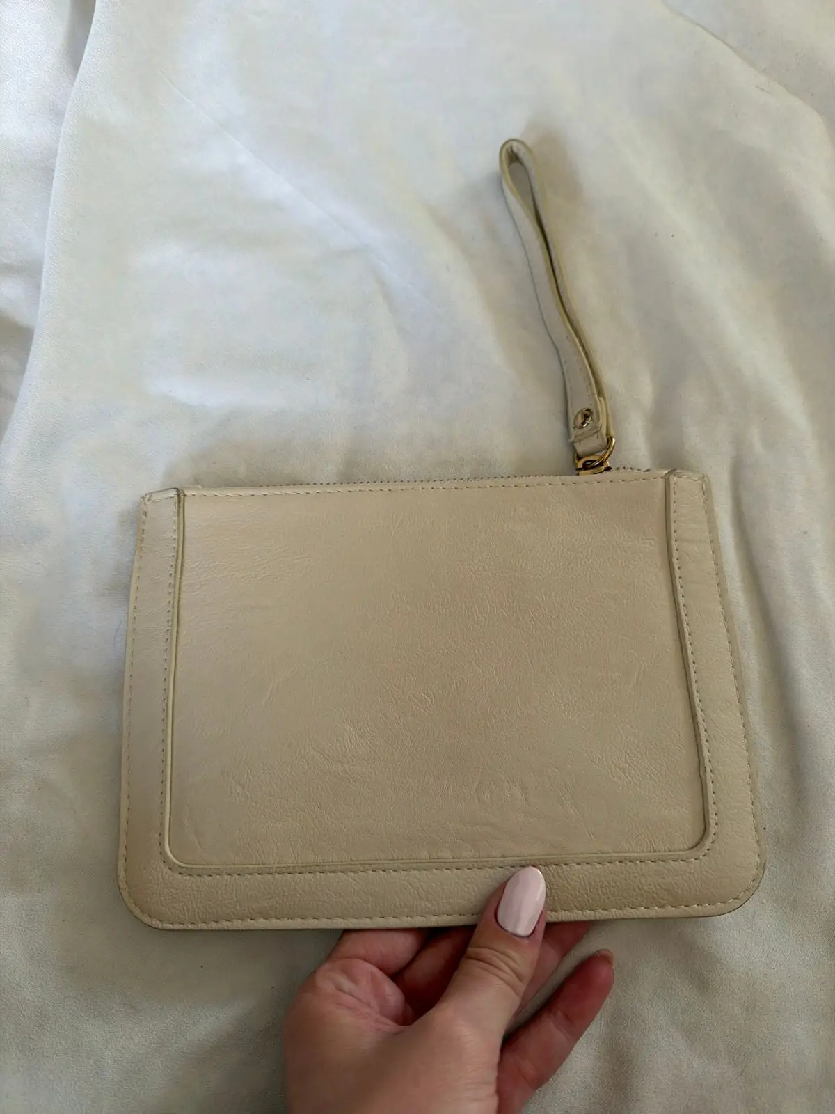 Colette by Colette Hayman Cream Perforated Wristlet