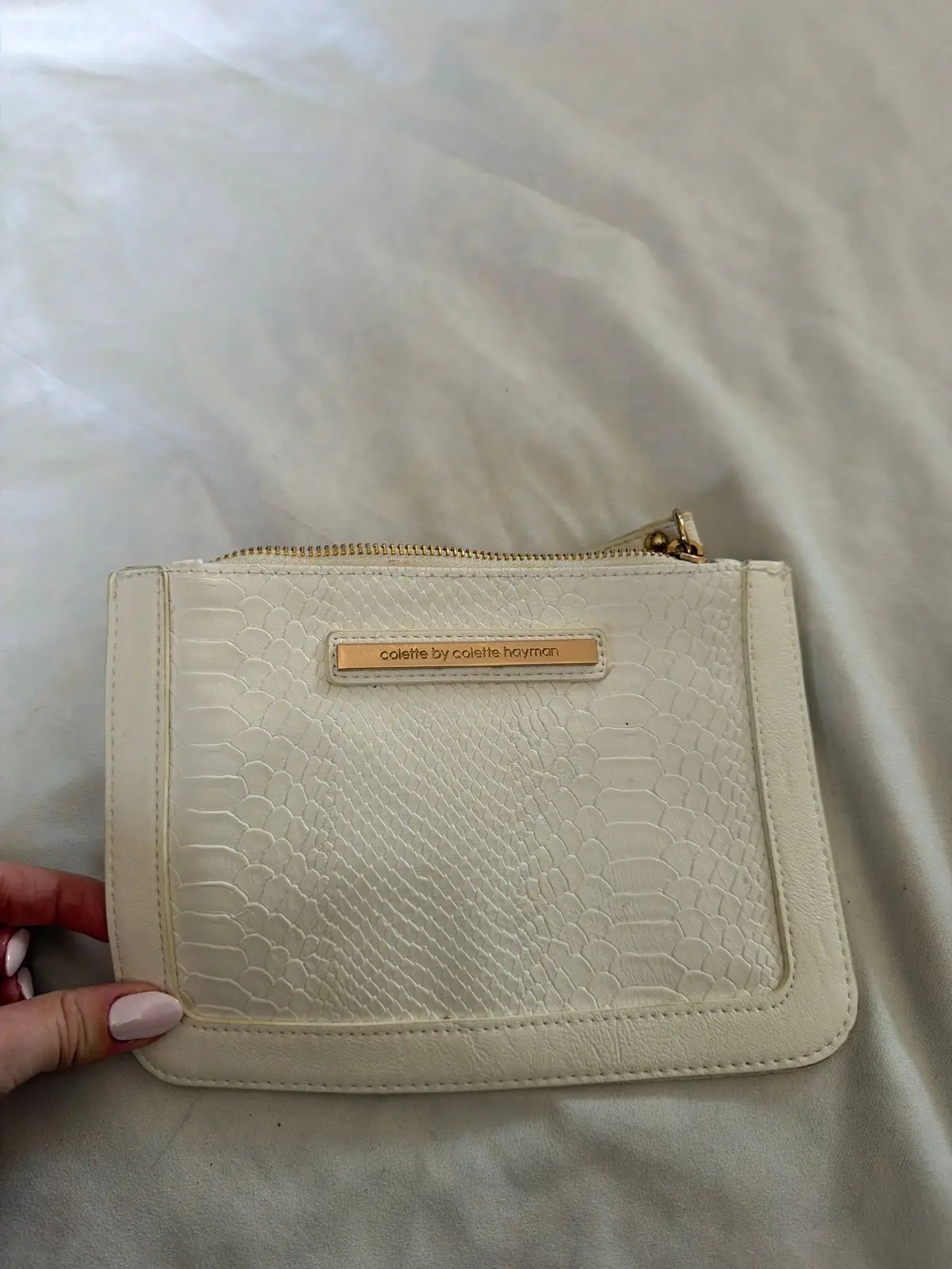 Foschini Colette by Colette Hayman White Textured Pouch