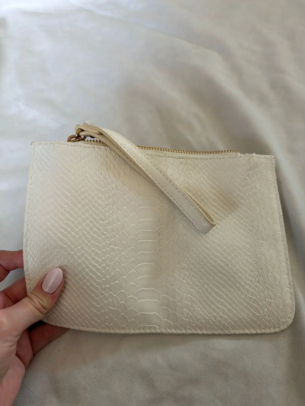 Colette by Colette Hayman White Textured Pouch