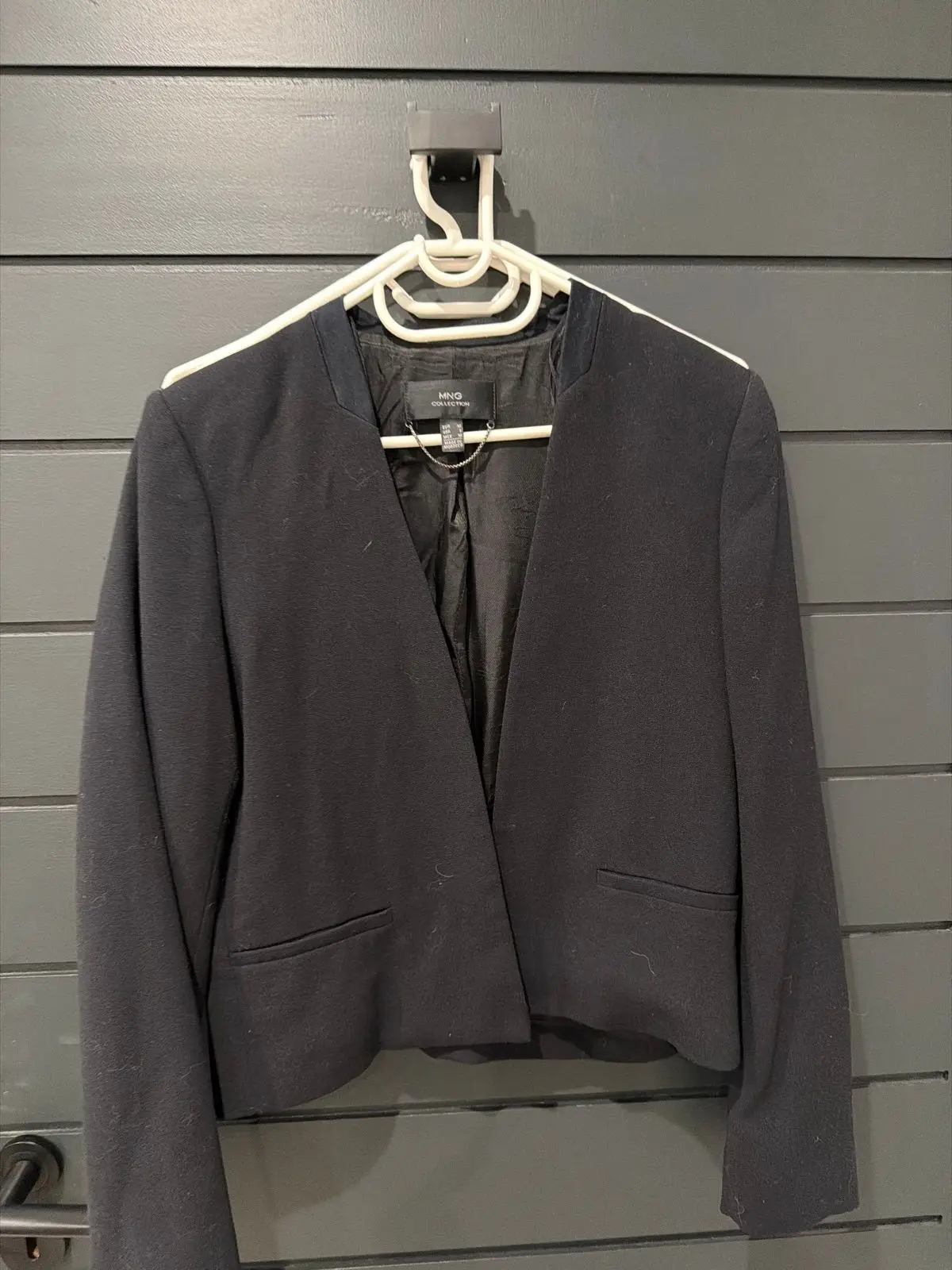 Mango Collection Black Open Front Blazer