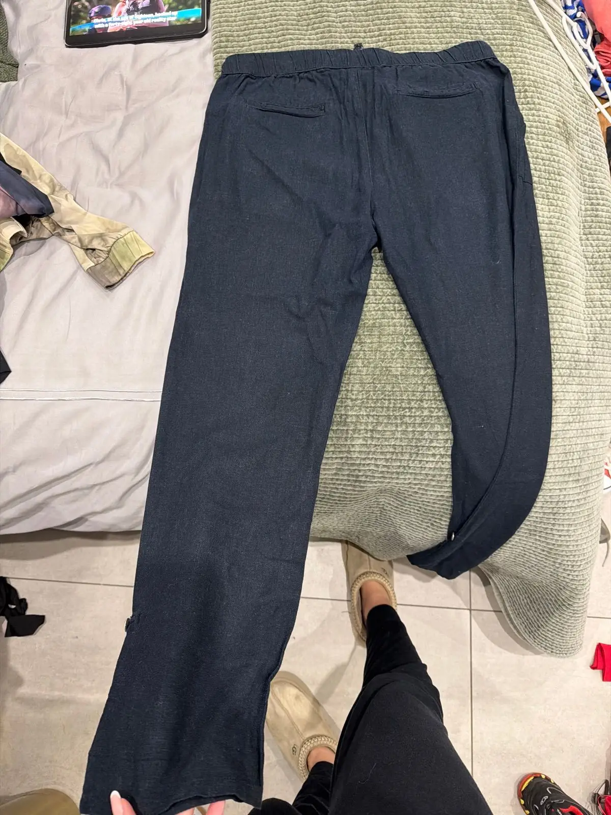 Roxy Casual Drawstring Pants Dark Grey