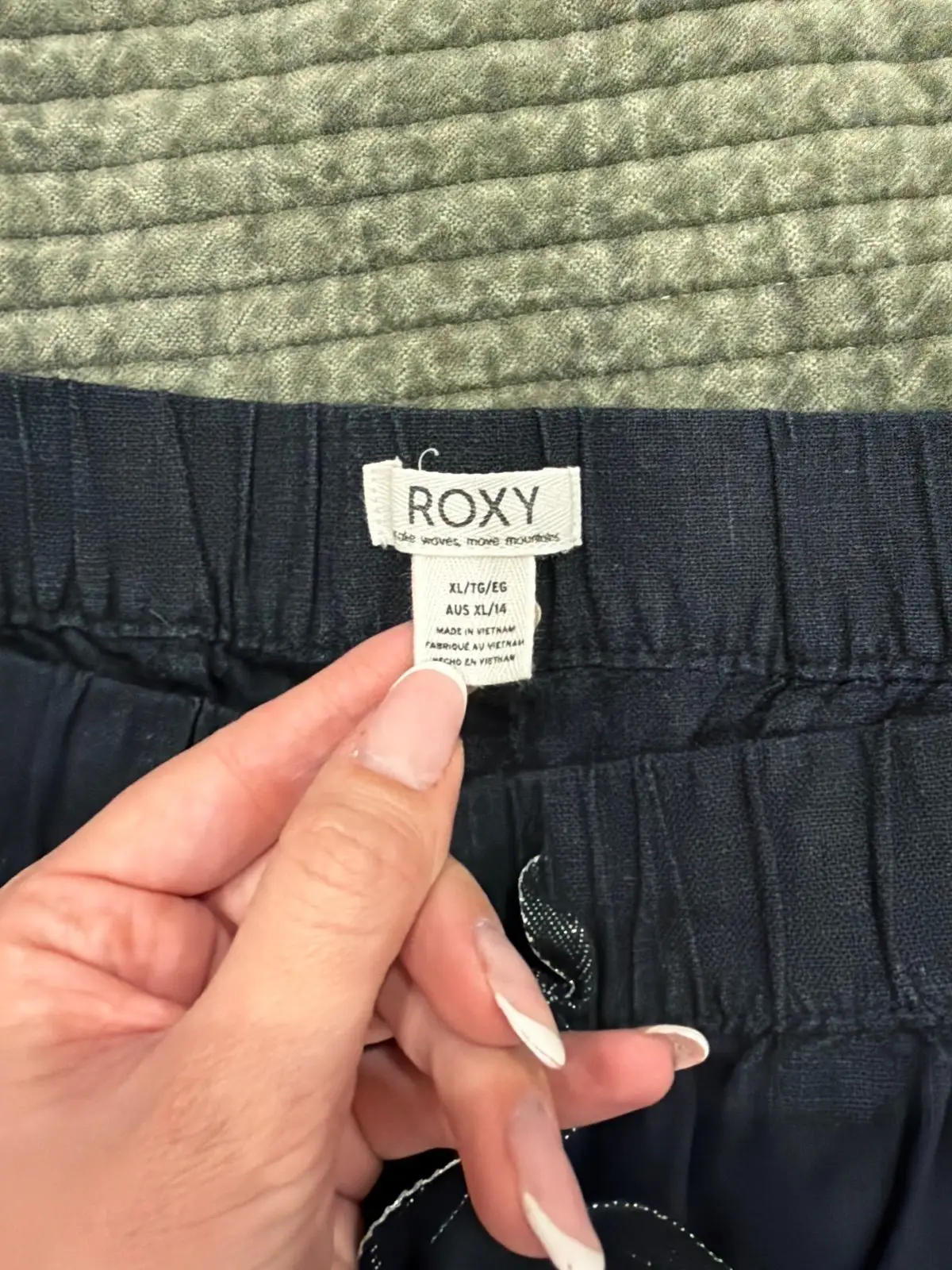 Roxy Casual Drawstring Pants Dark Grey