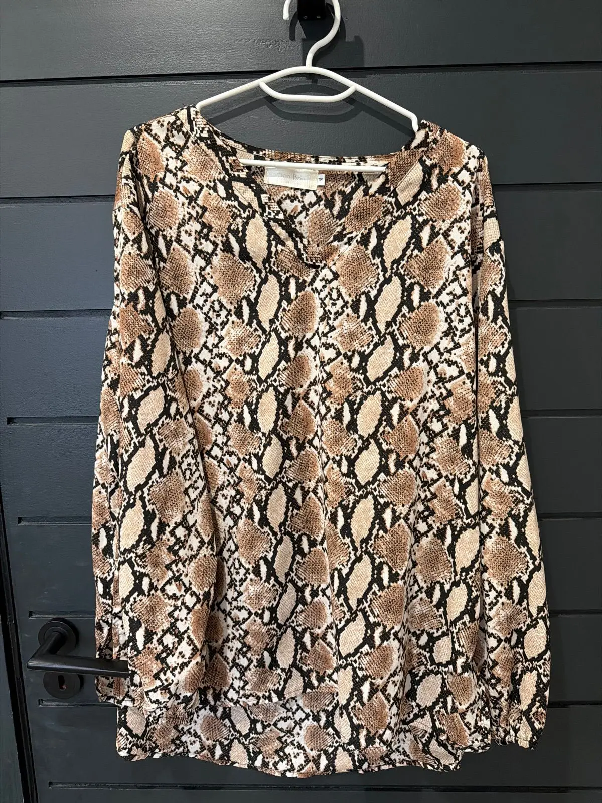 Bon bon collection Bon Bon Snakeskin Print Long-Sleeve Top