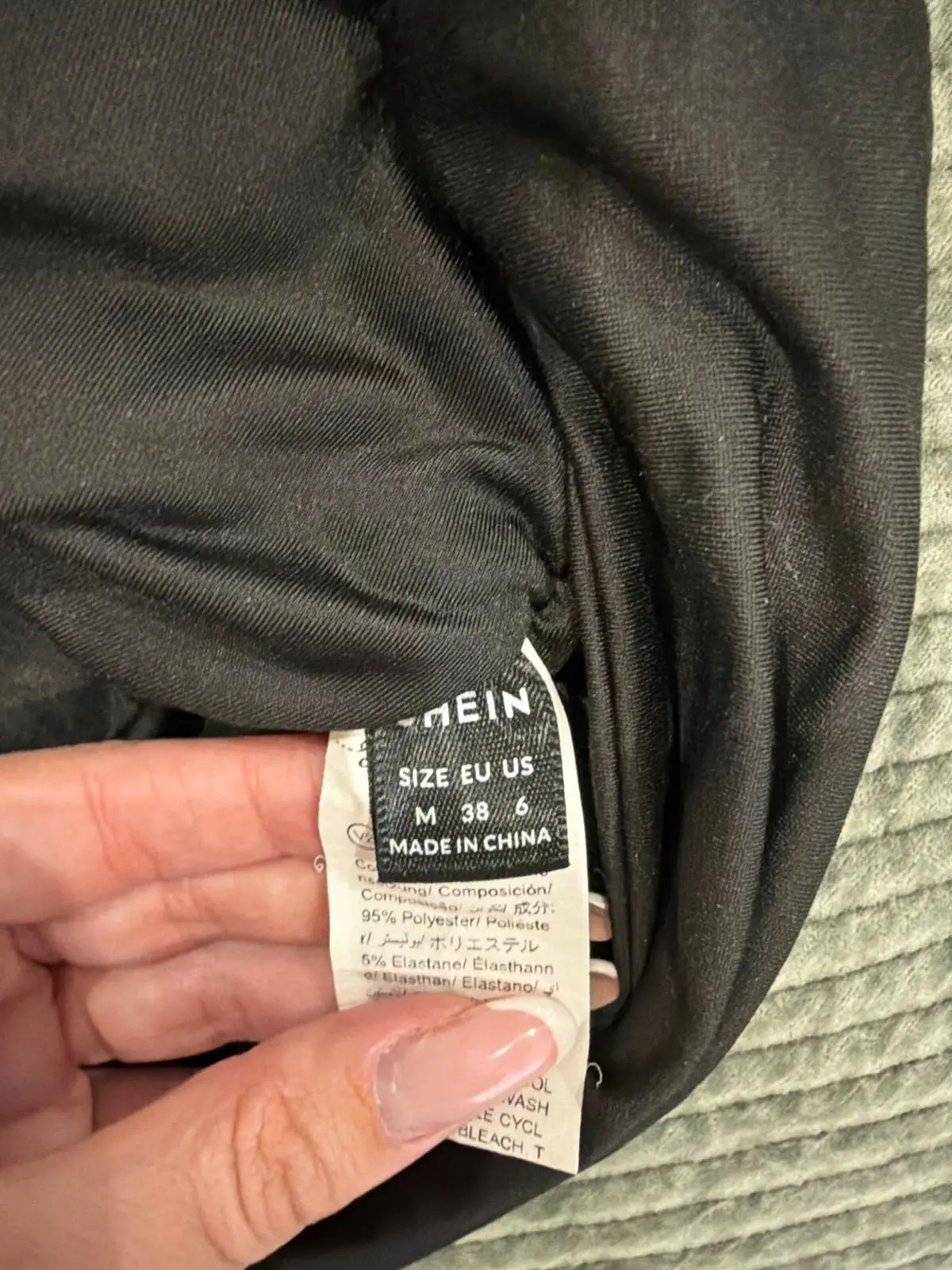 Shein Black Ruched Mini Dress with Ring Detail