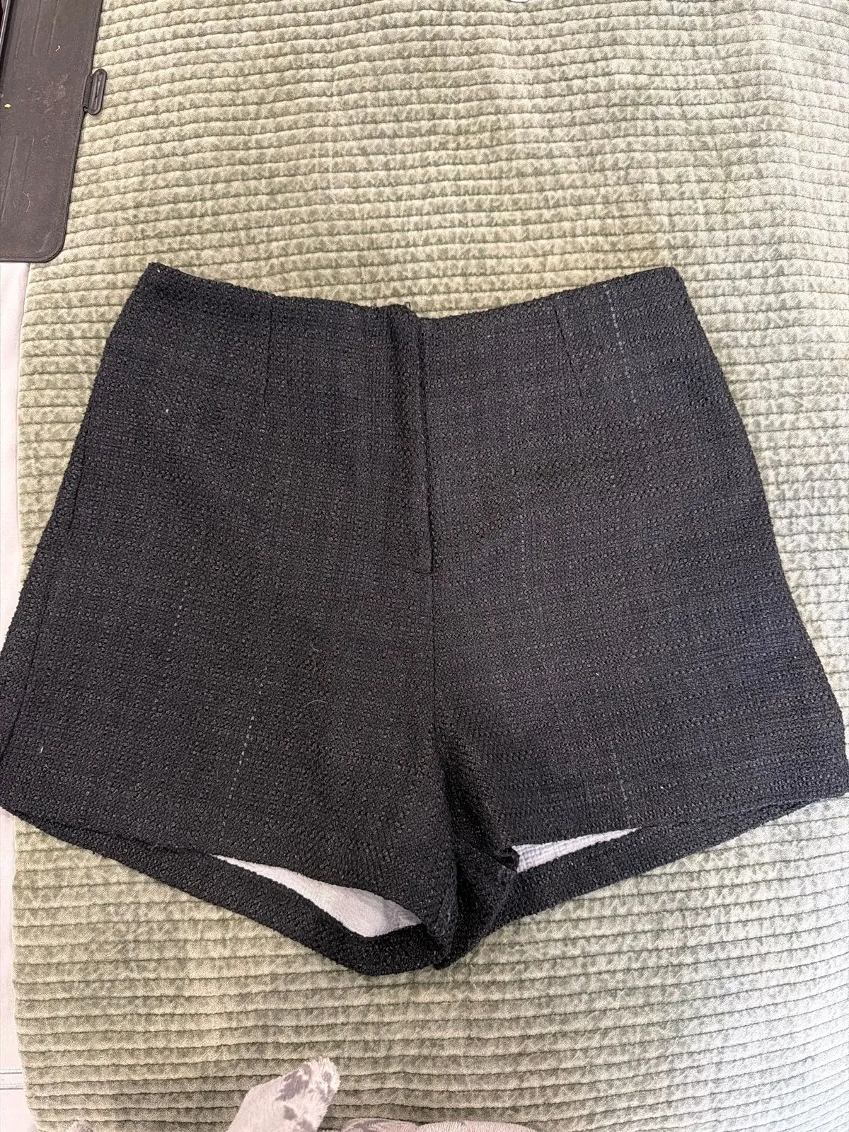 Jo Borkett Black Textured Shorts