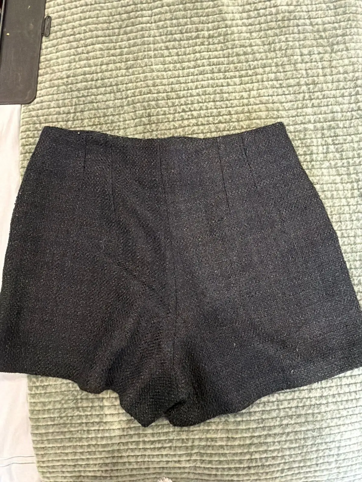 Jo Borkett Black Textured Shorts