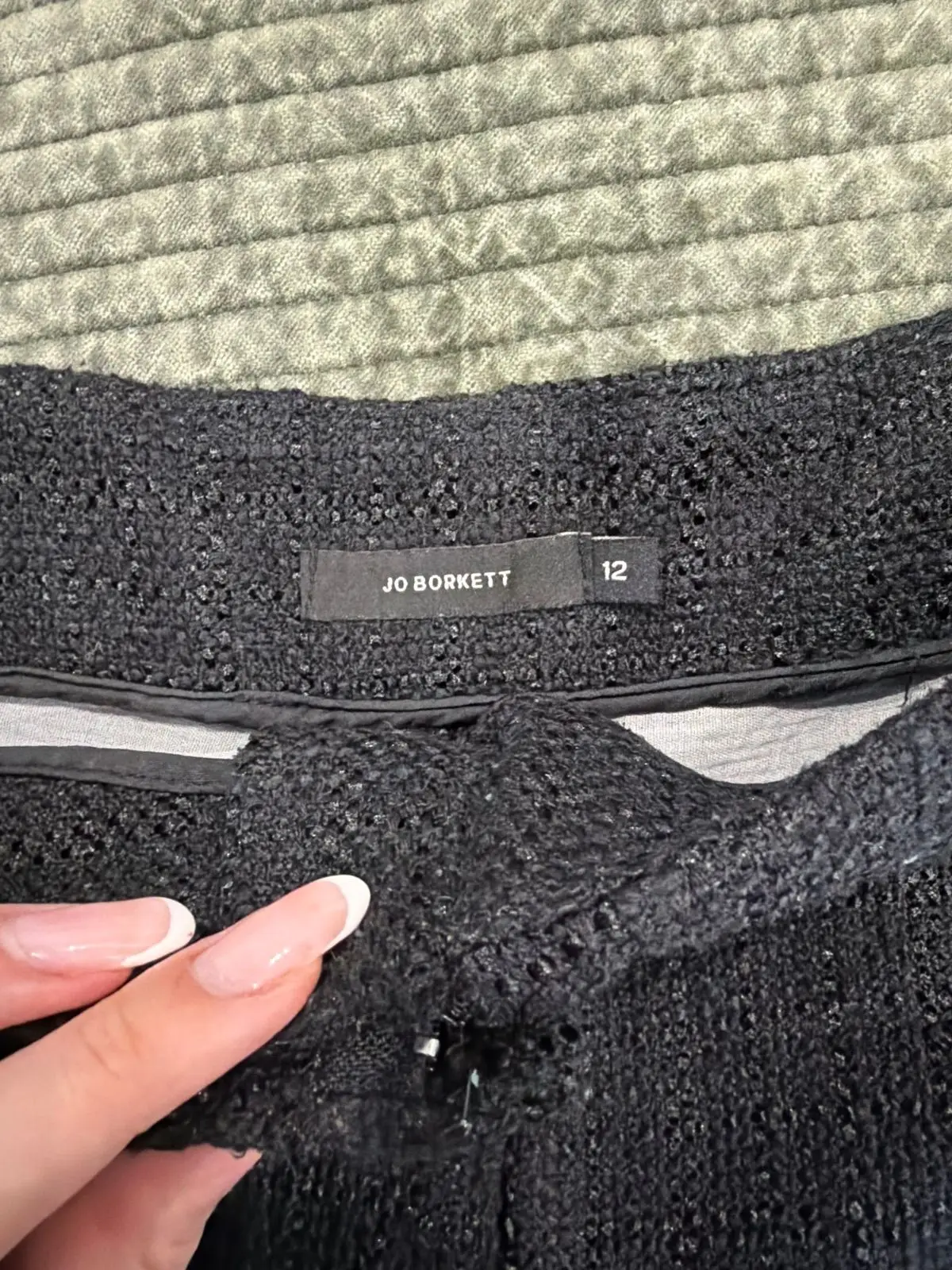 Jo Borkett Black Textured Shorts