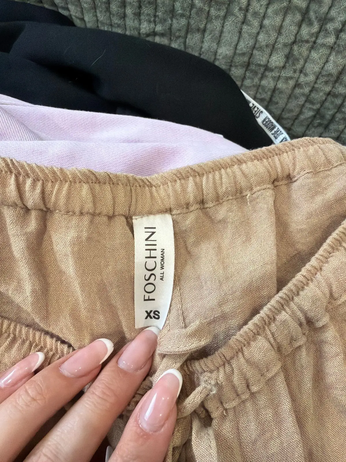 Foschini Beige Drawstring Linen Pants
