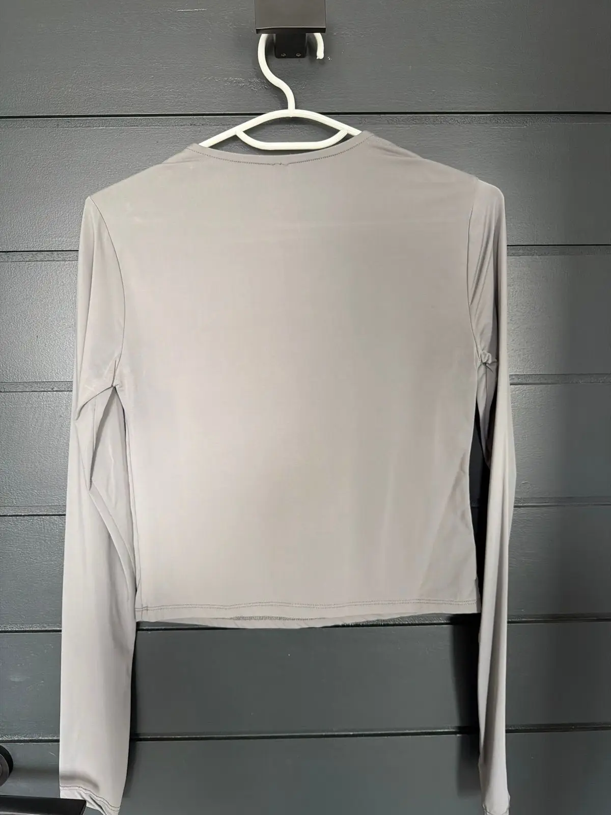Cotton On Grey Long Sleeve Crop Top
