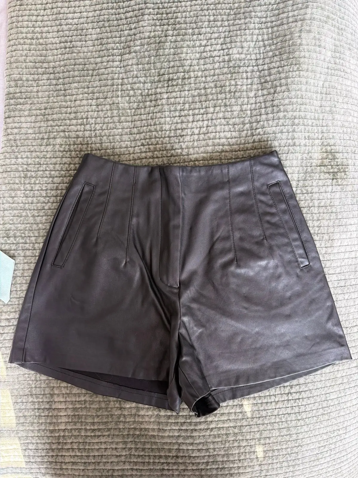 Mr Price Dark Faux Leather Shorts