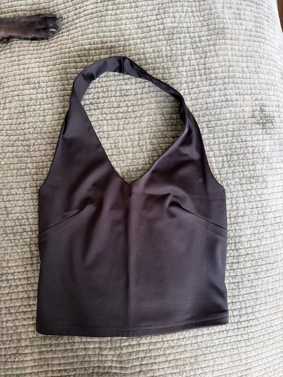 The Fix Black Halter Top