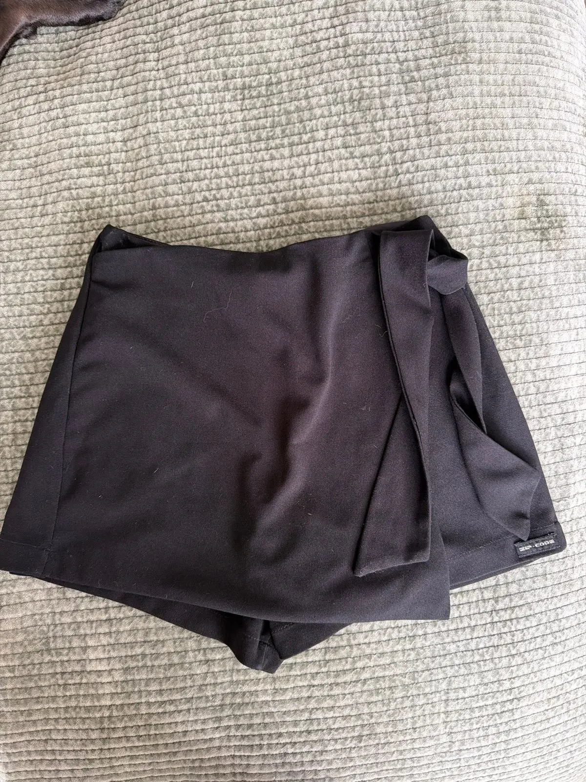 ZipCode Black Wrap Skort