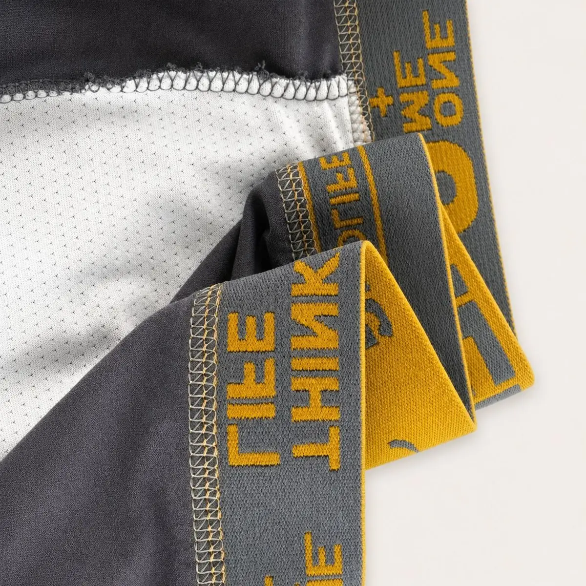 Black Boxer Briefs with White Branded Waistband