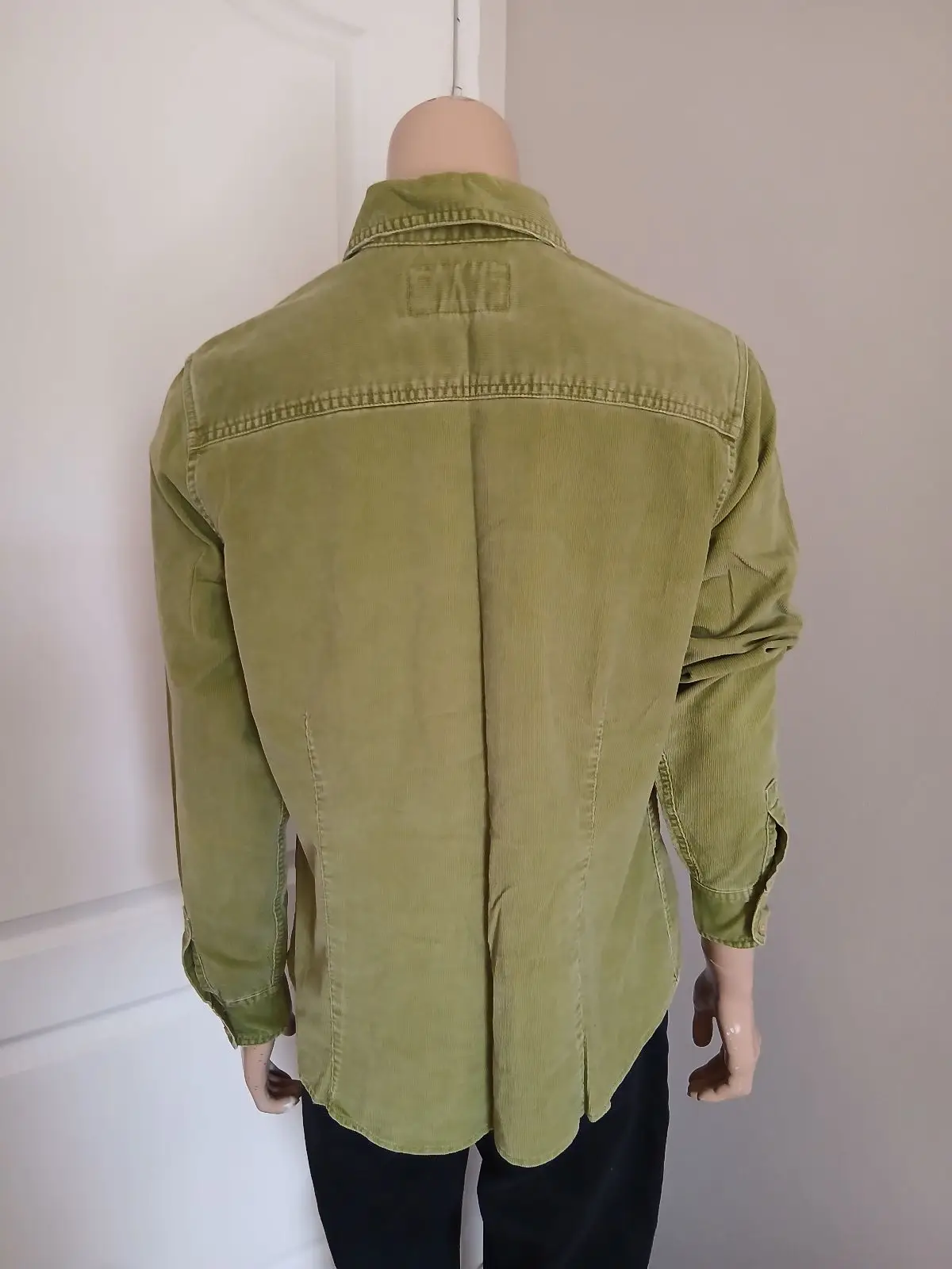 Olive Green Corduroy Long-Sleeve Shirt