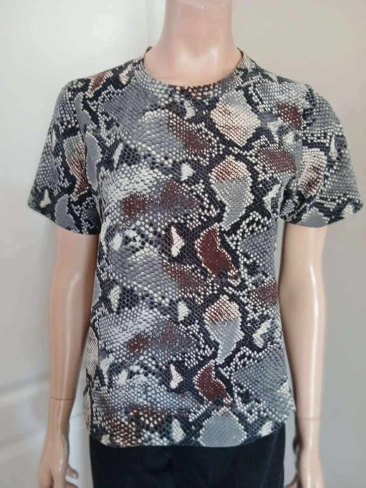 Snake Print Short Sleeve T-Shirt