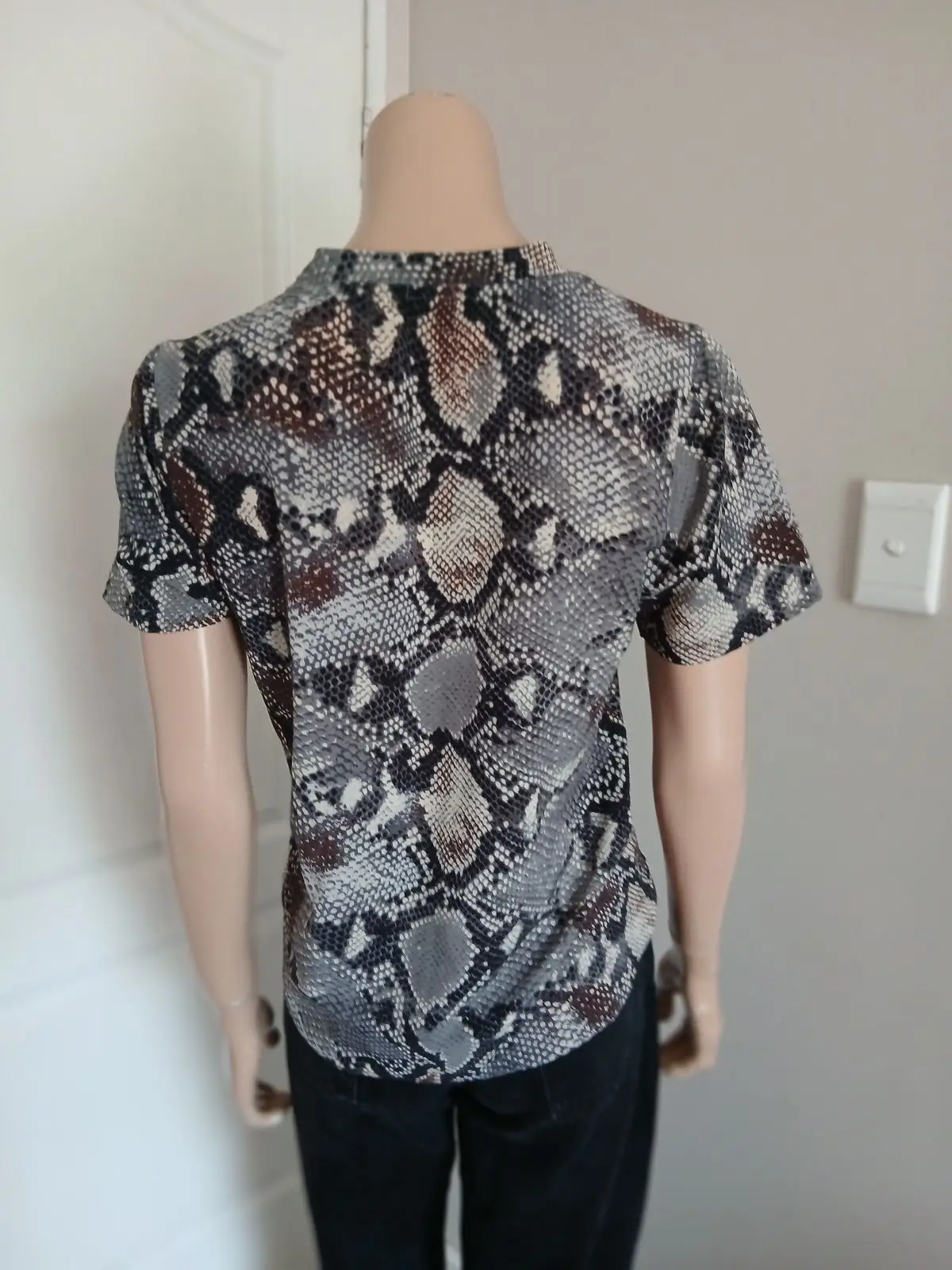 Snake Print Short Sleeve T-Shirt