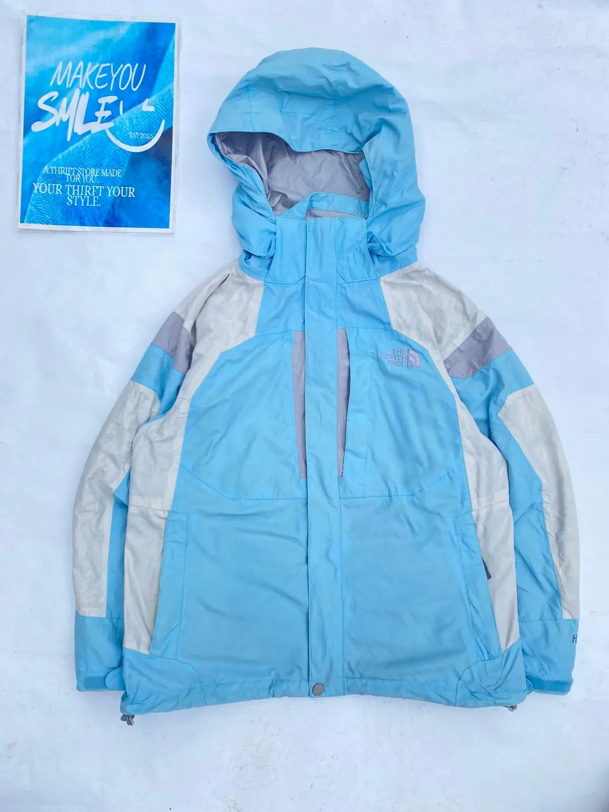 The North Face Light Blue Hooded Jacket