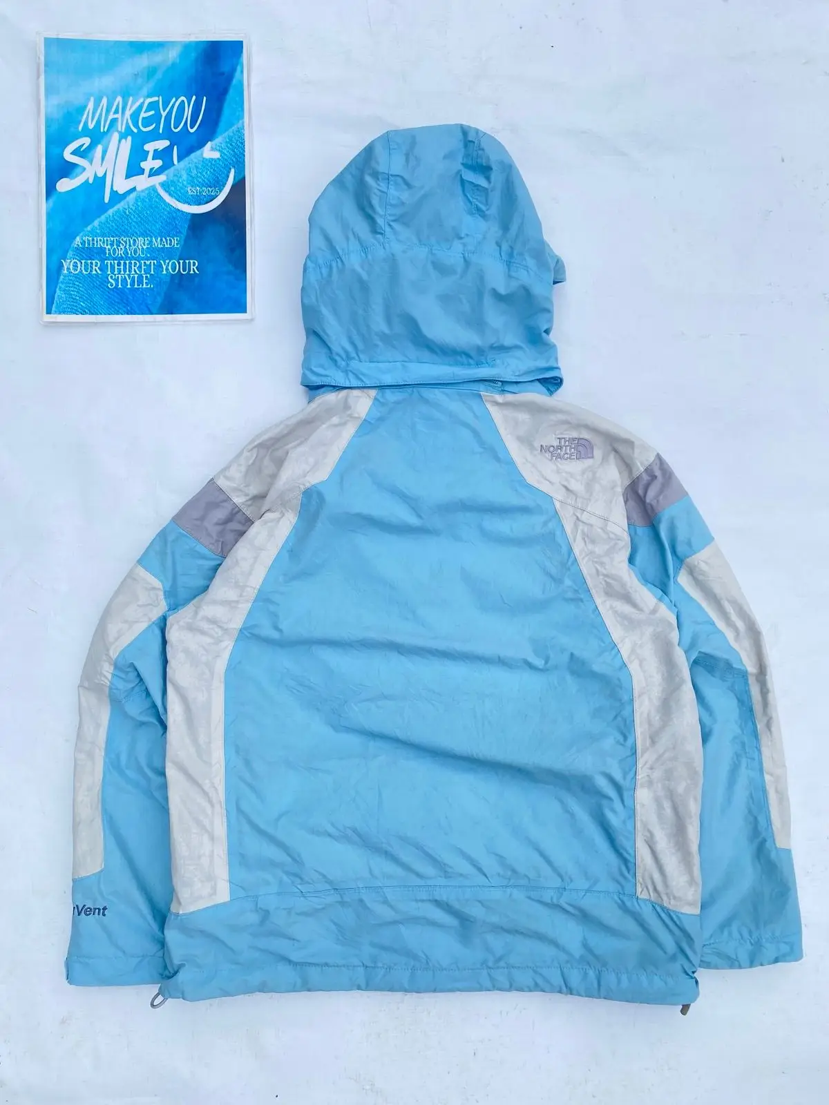 The North Face Light Blue Hooded Jacket