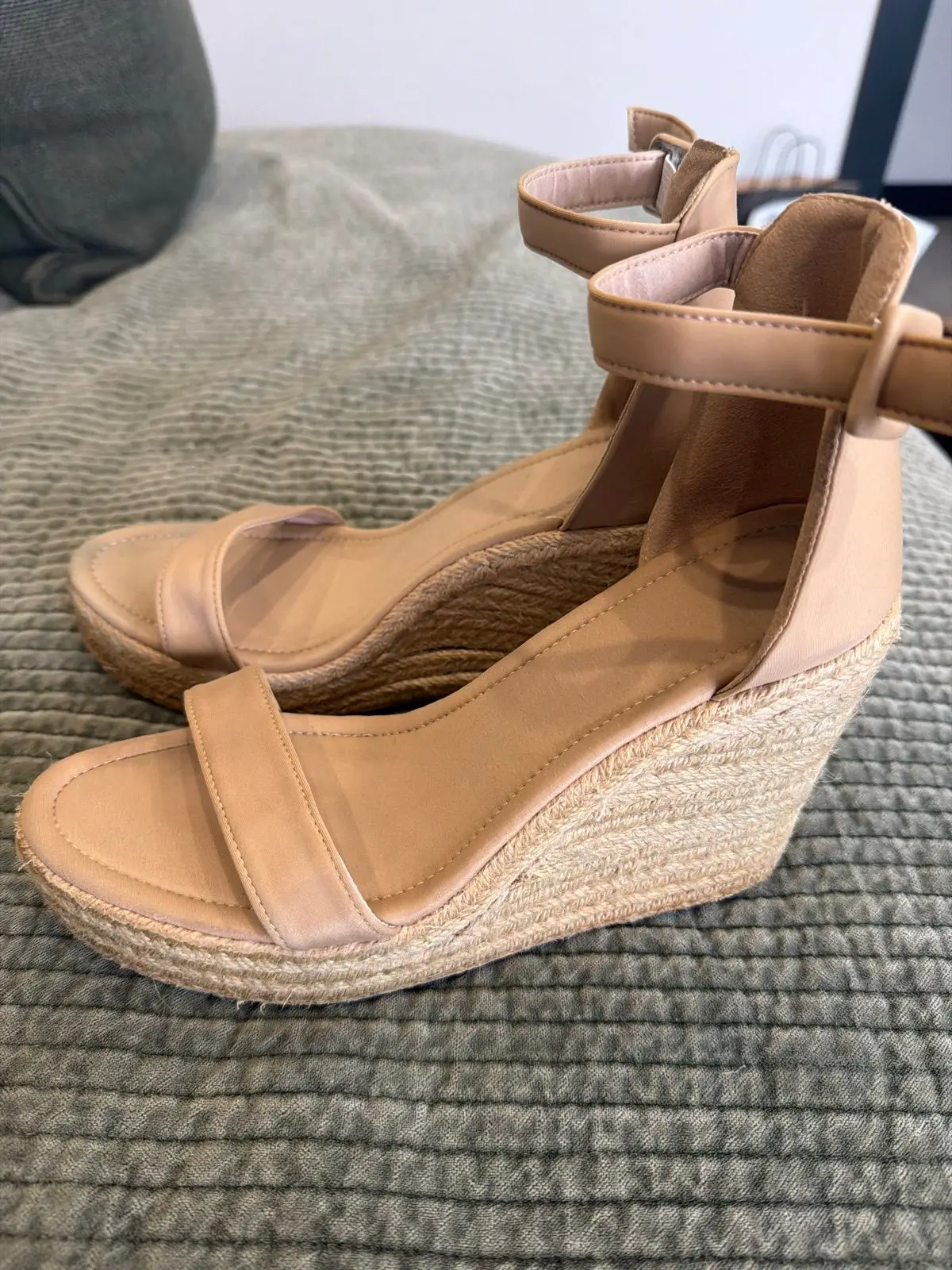 Shein Nude Wedge Espadrille Sandals