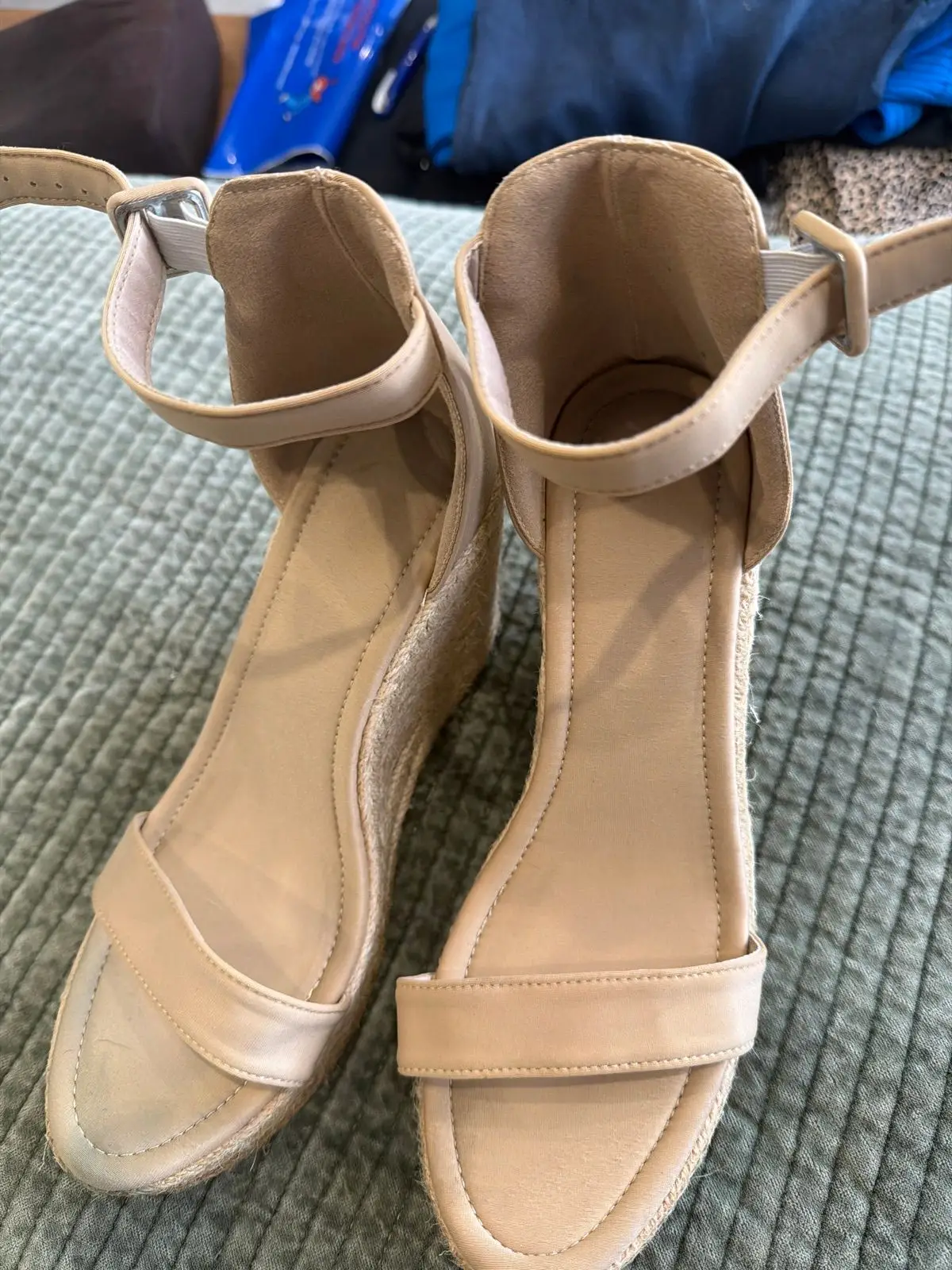 Shein Nude Wedge Espadrille Sandals