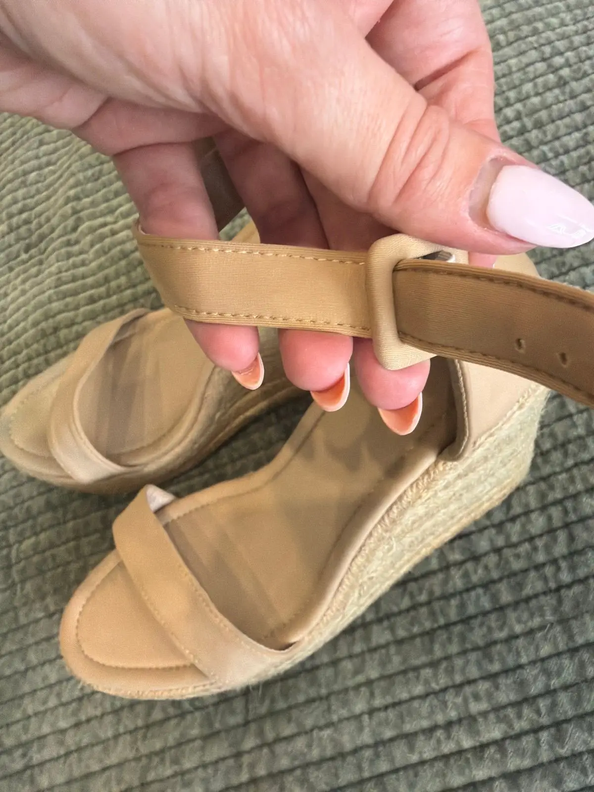 Shein Nude Wedge Espadrille Sandals