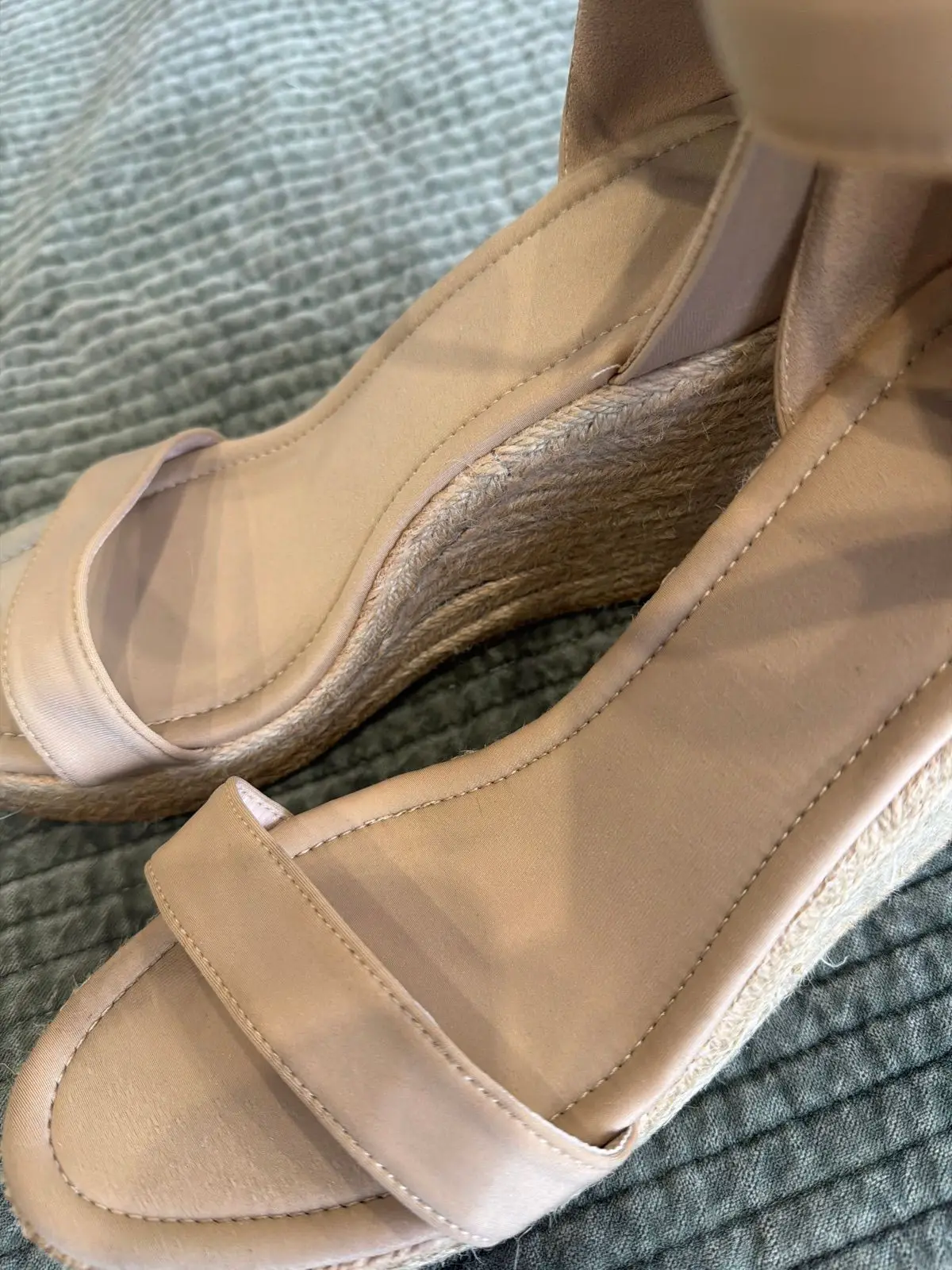 Shein Nude Wedge Espadrille Sandals