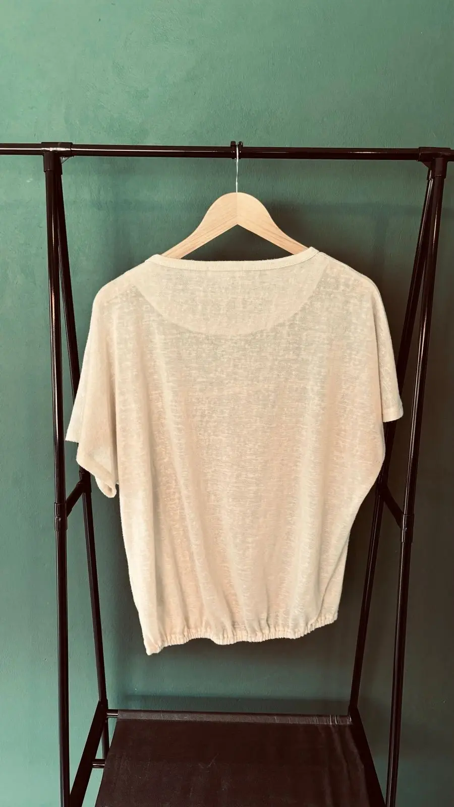 Truworths Cream Knit Short Sleeve Top