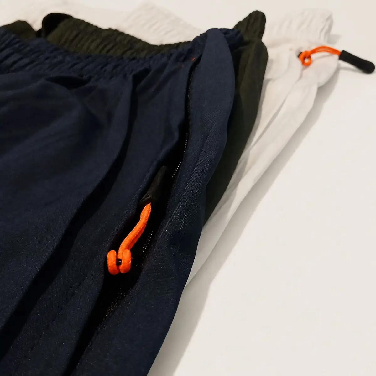 Navy Athletic Shorts with Zip Pockets