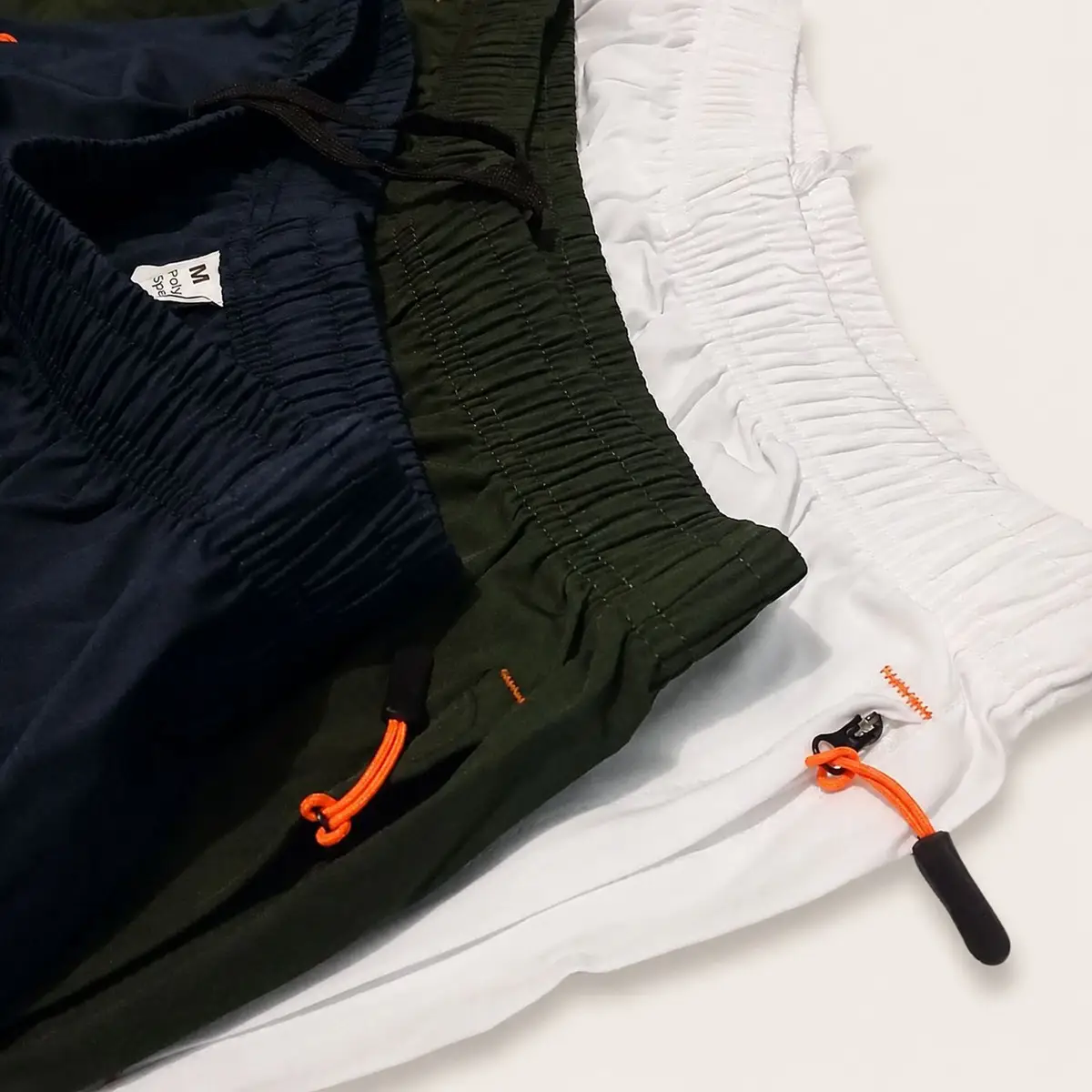 Navy Athletic Shorts with Zip Pockets