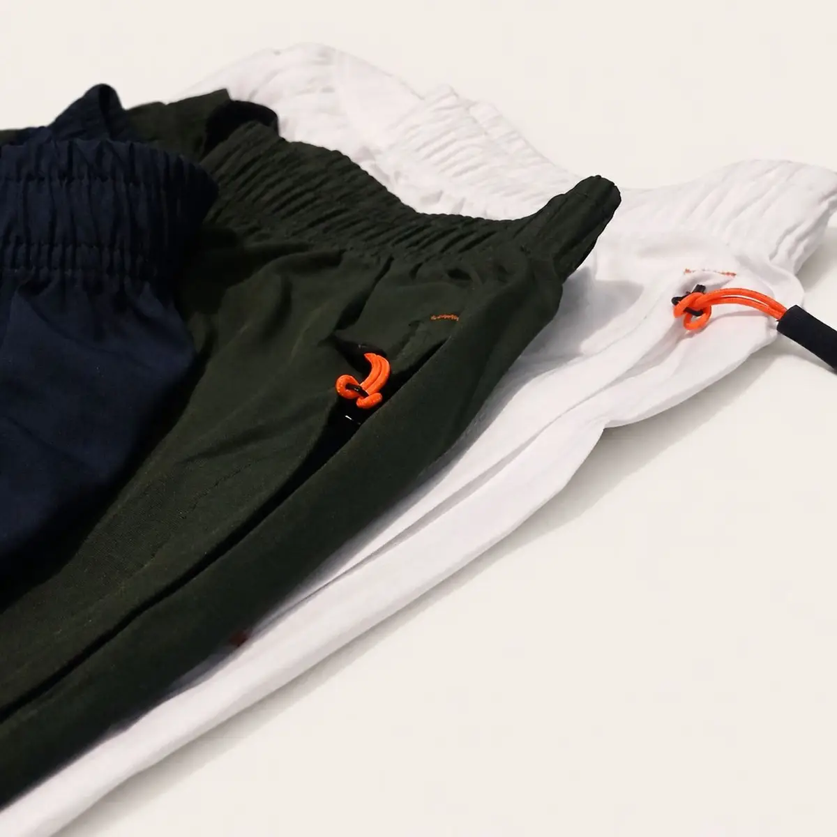 Navy Athletic Shorts with Zip Pockets