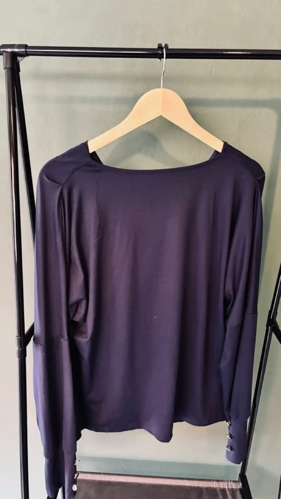 Shein Purple Cowl Neck Long Sleeve Top