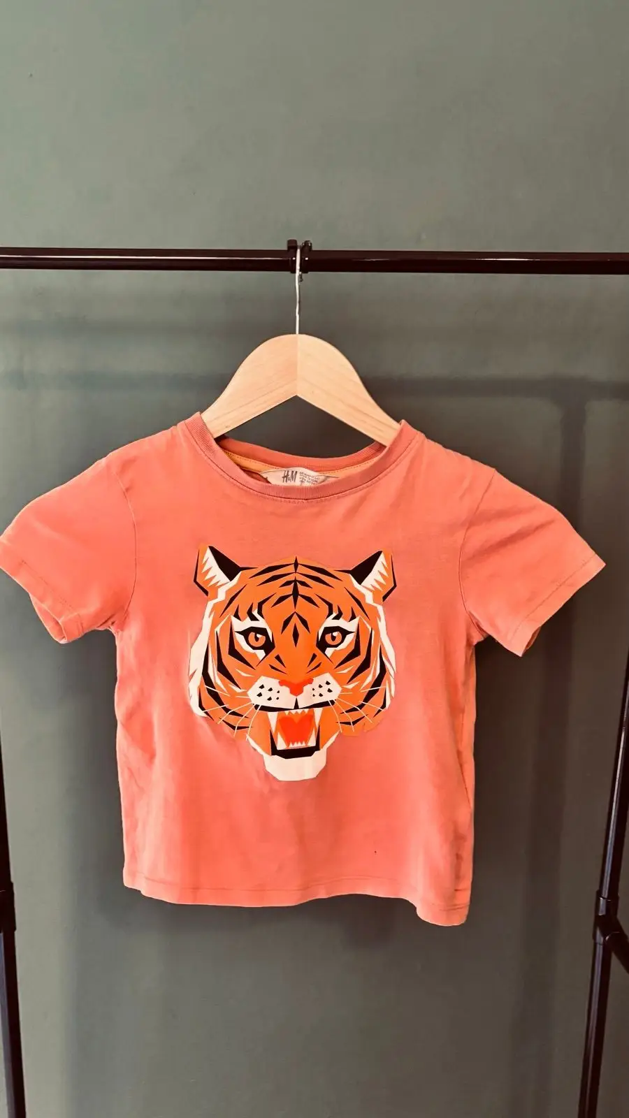 H&M Kids Tiger Graphic T-Shirt Pink