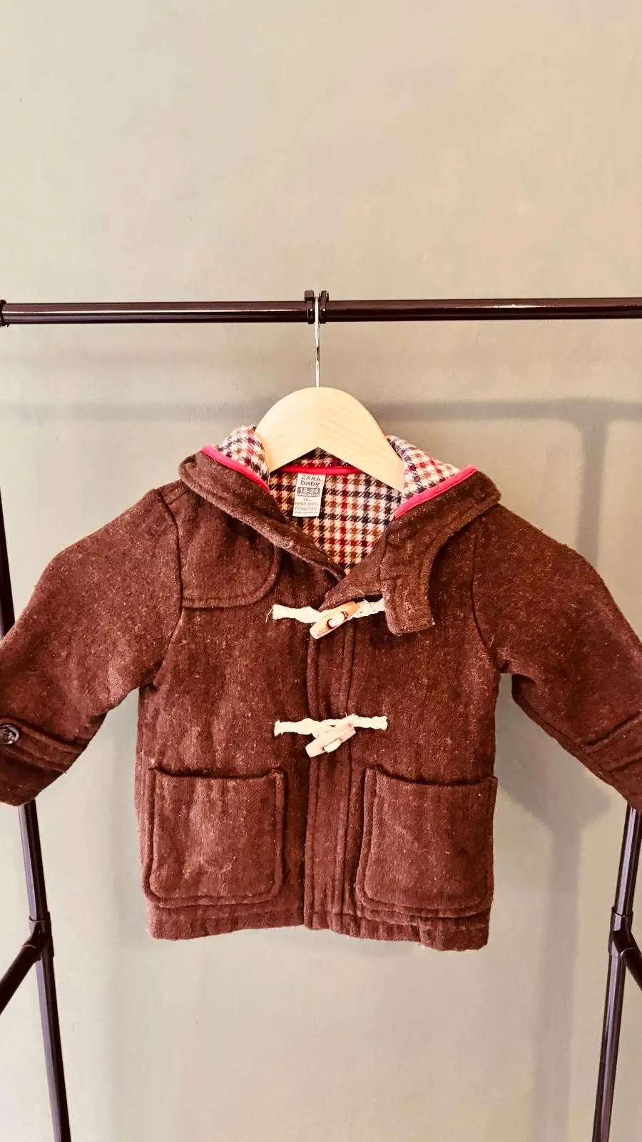 Zara Baby Brown Duffle Coat 18-24 Months