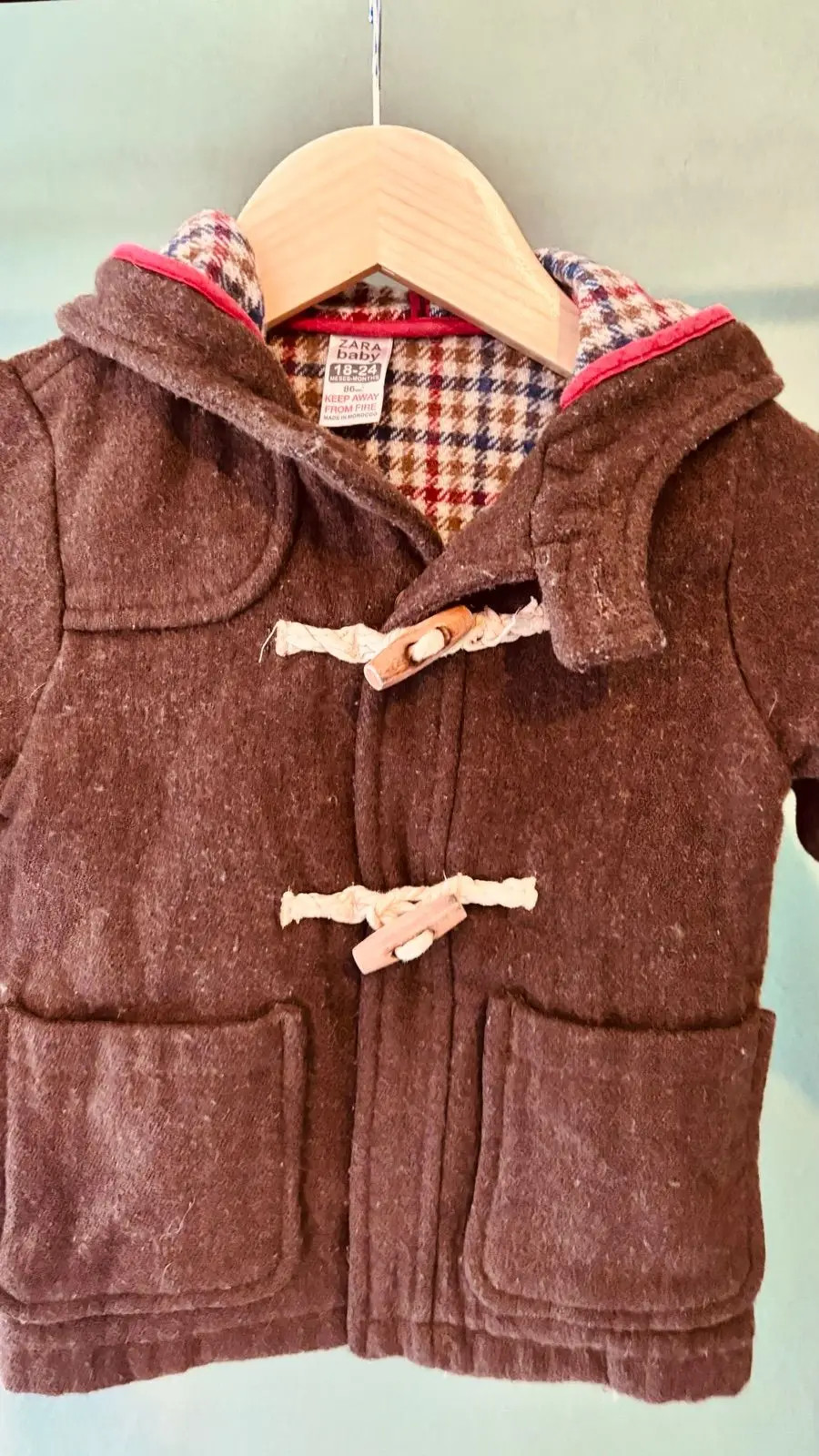 Zara Baby Brown Duffle Coat 18-24 Months