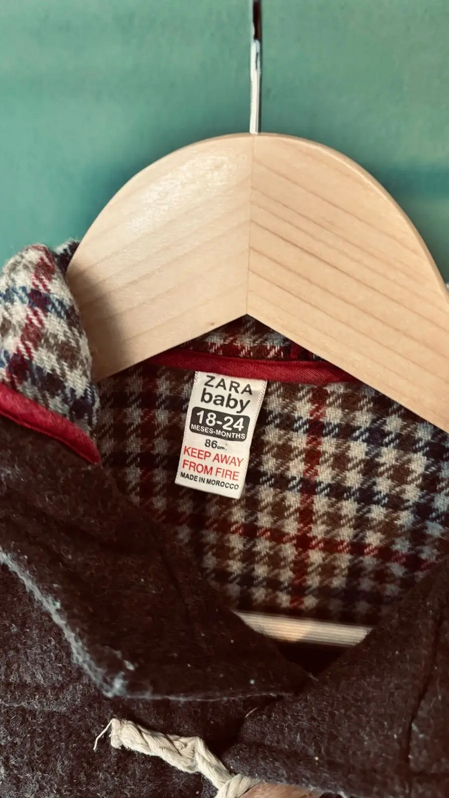 Zara Baby Brown Duffle Coat 18-24 Months