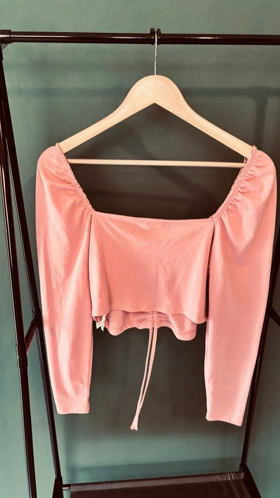 Cotton On Pink Long Sleeve Crop Top