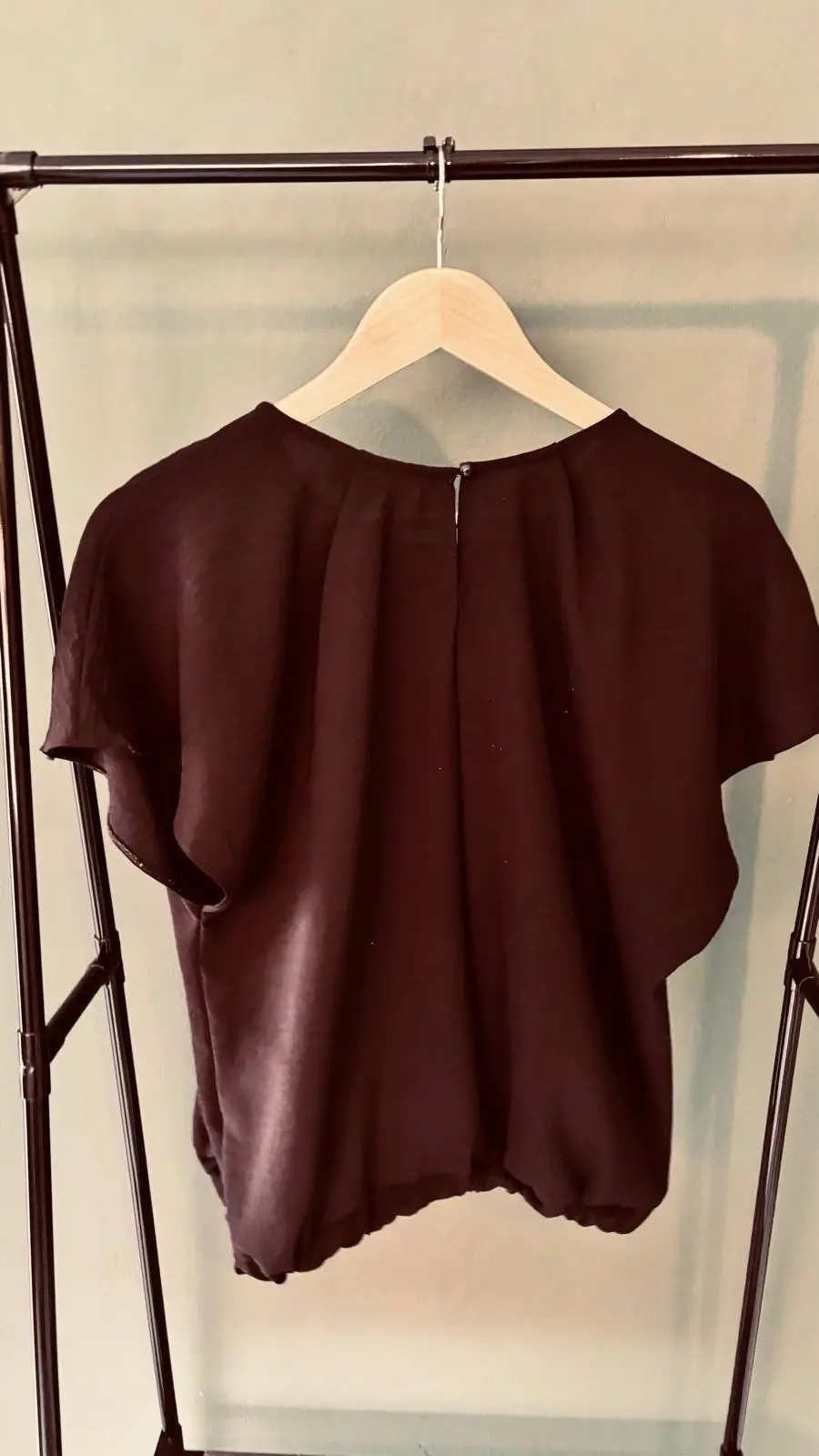 Truworths Brown Pleated Short Sleeve Top
