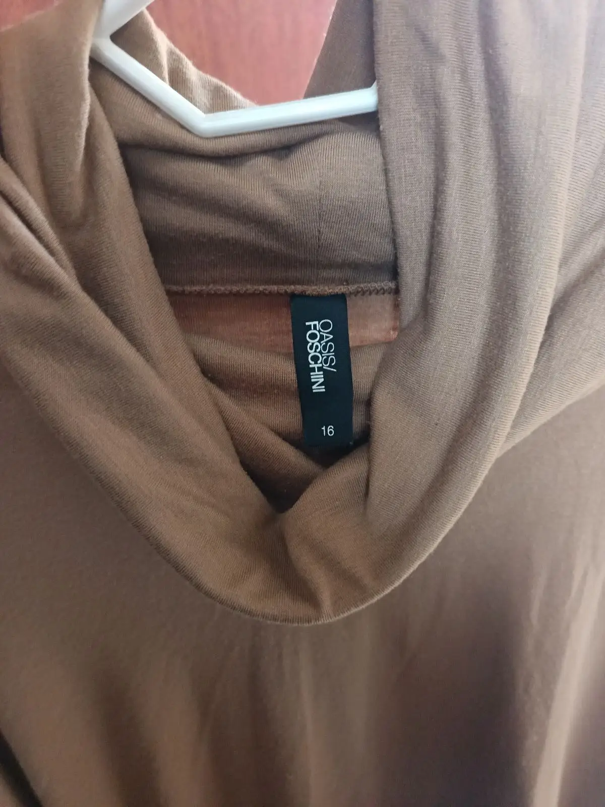 Foschini Brown Cowl Neck Long Sleeve Top