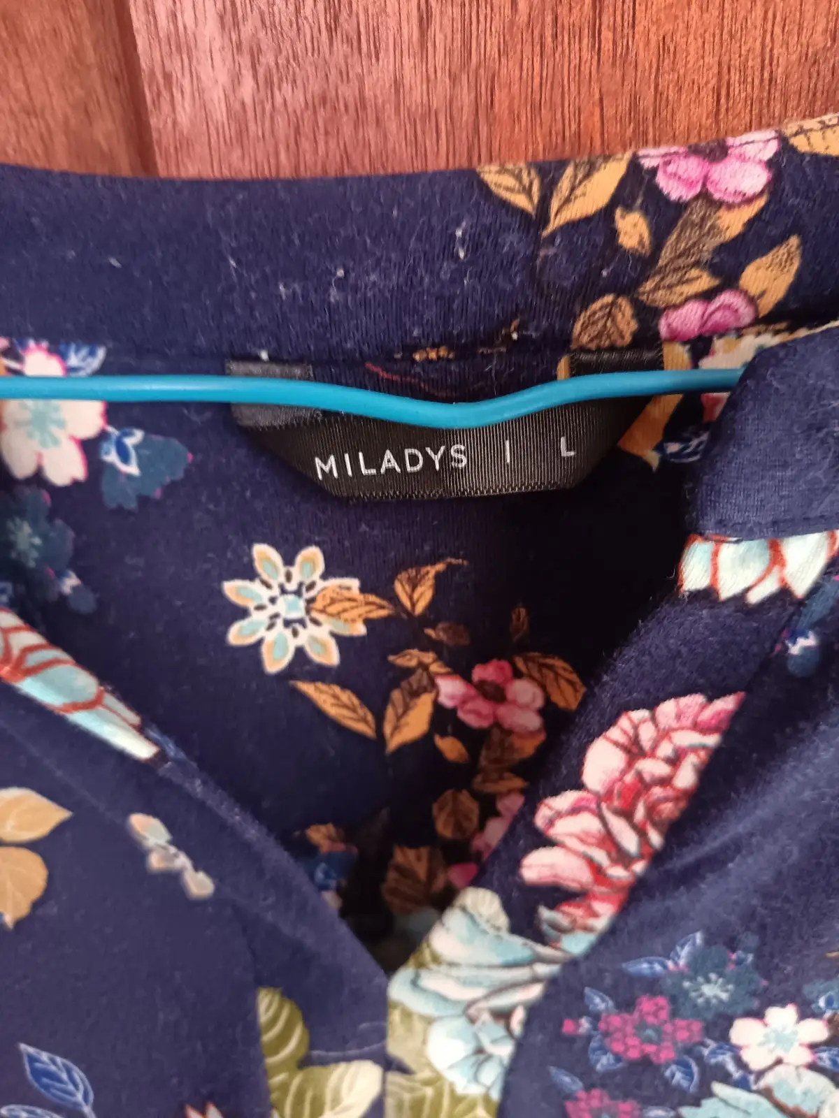 Miladys Navy Floral Long-Sleeve Top