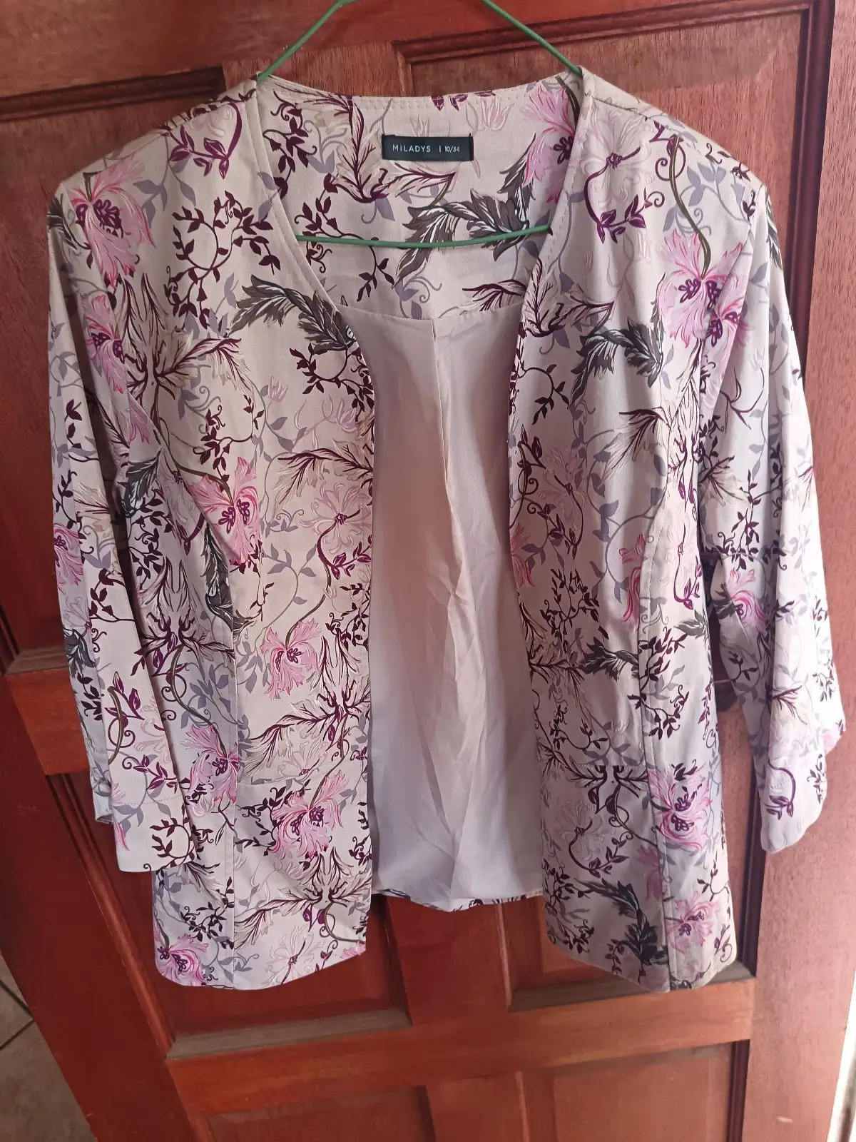 Miladys Floral Print Open-Front Jacket Size 10